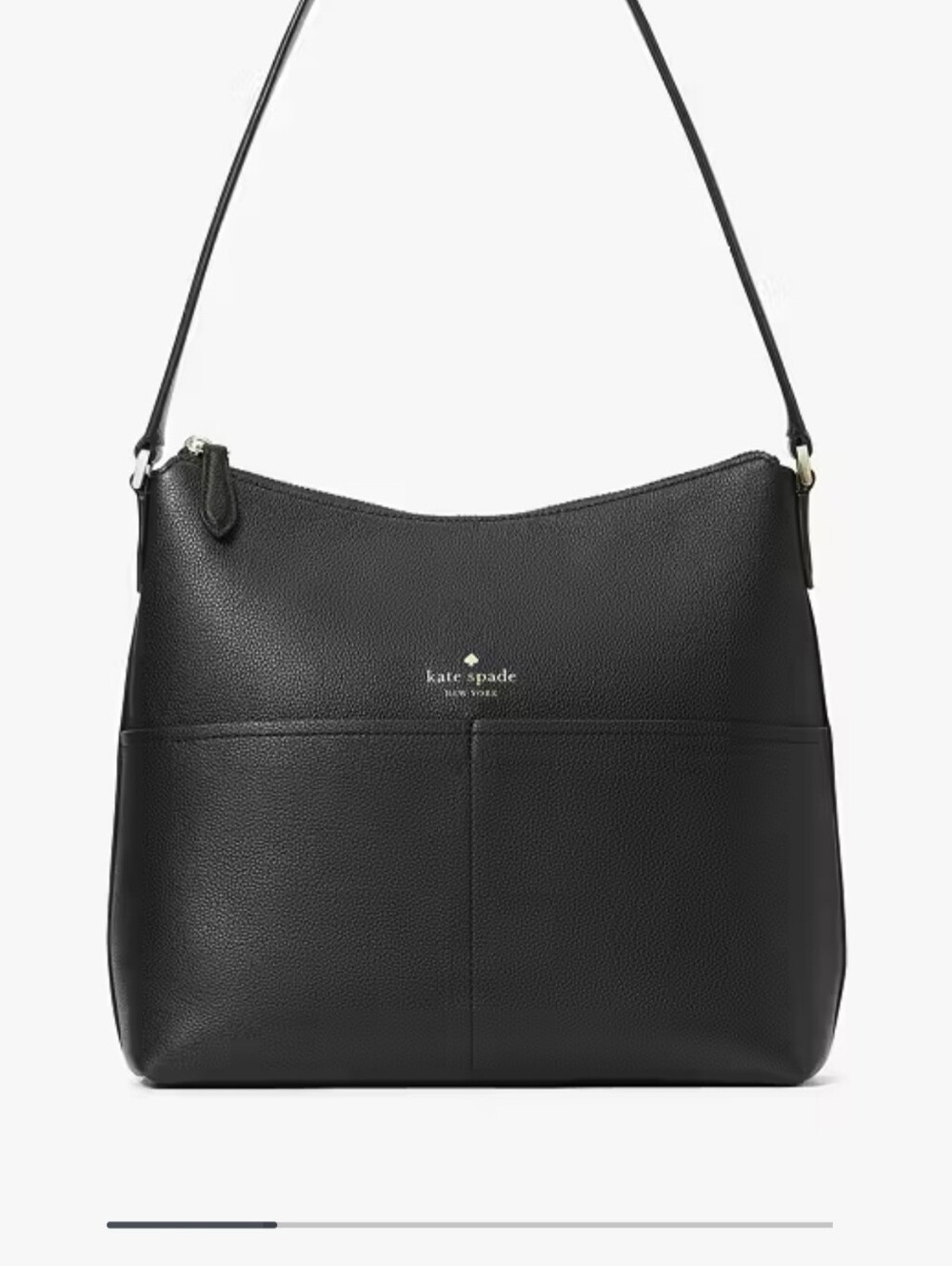 Kate Spade New York Black Textured Leather Shoulder Bag